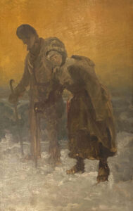 Studium dwóch postaci, Aleksander Sochaczewski; olej, płótno, 126x80 cm